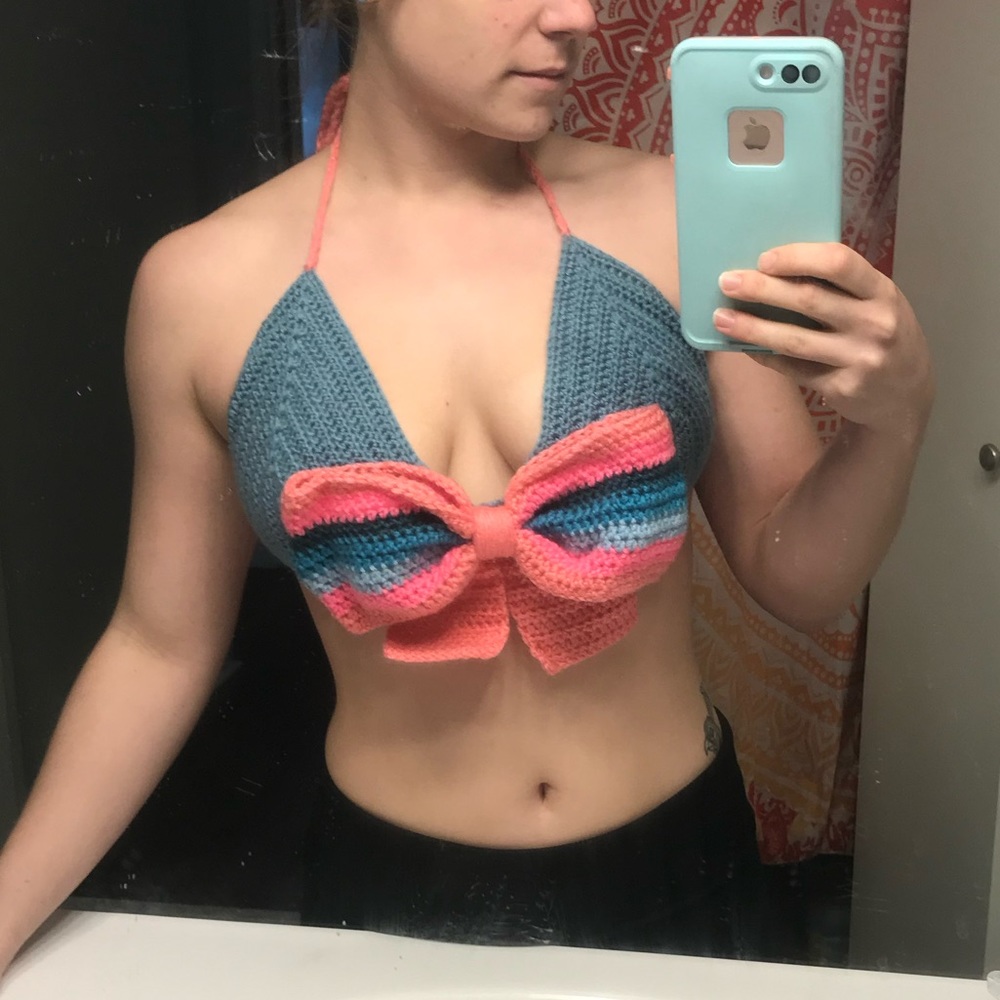 Crochet bikini top